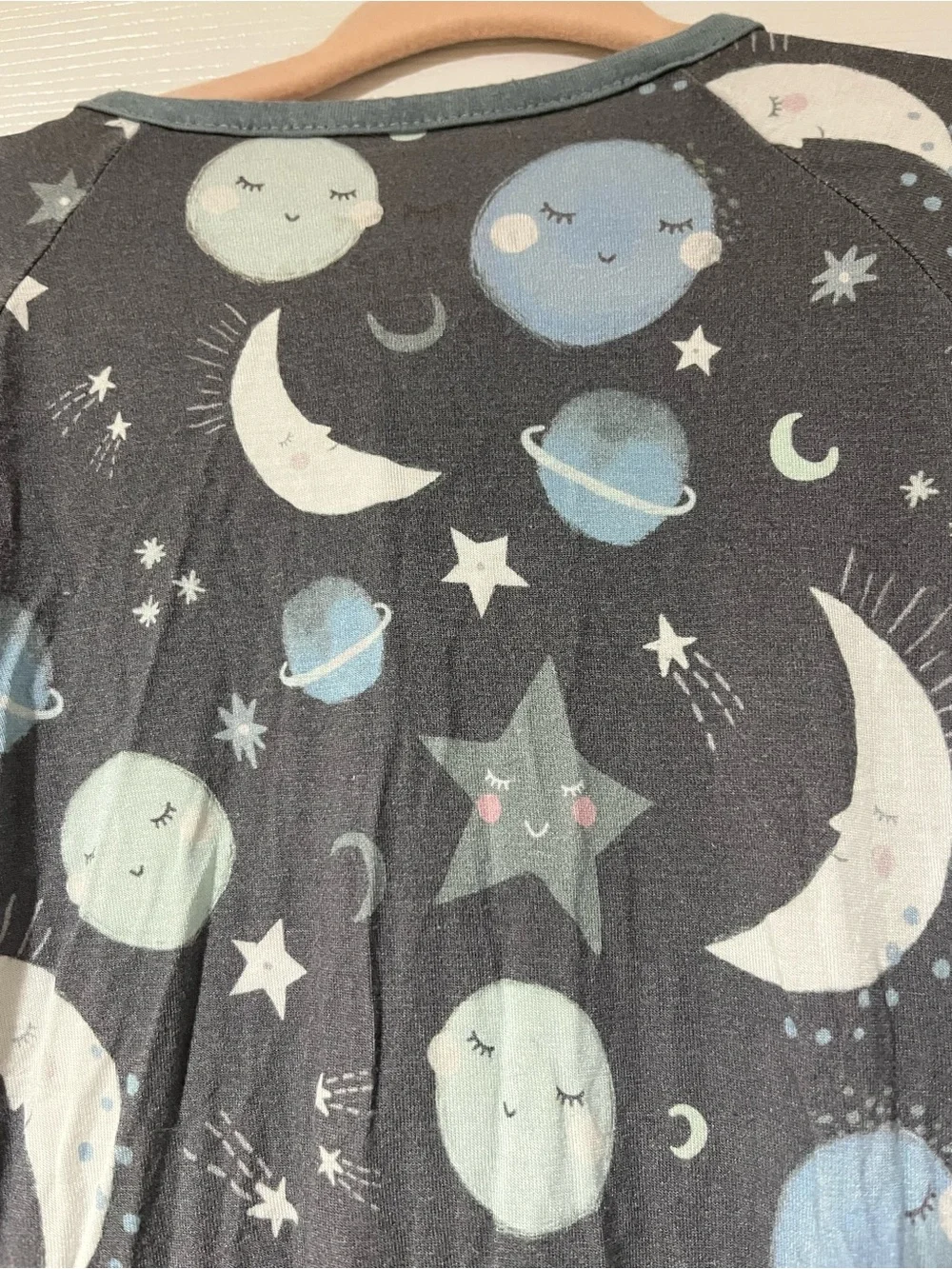 Little Sleepies Blue to the moon and back Zippy Bamboo Pajamas 12-18m